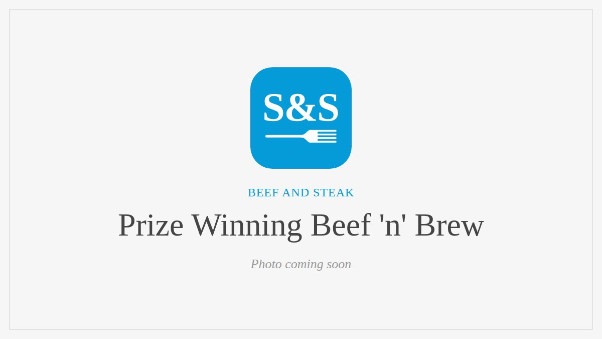 Steak and Seafood title card for Prize Winning Beef 'n' Brew, photo coming soon