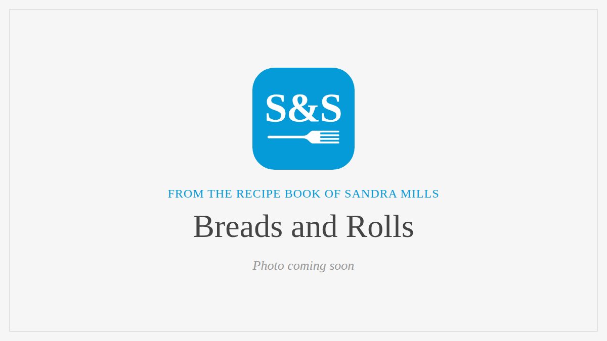 Steak and Seafood title card for breads and rolls recipes, photos coming soon