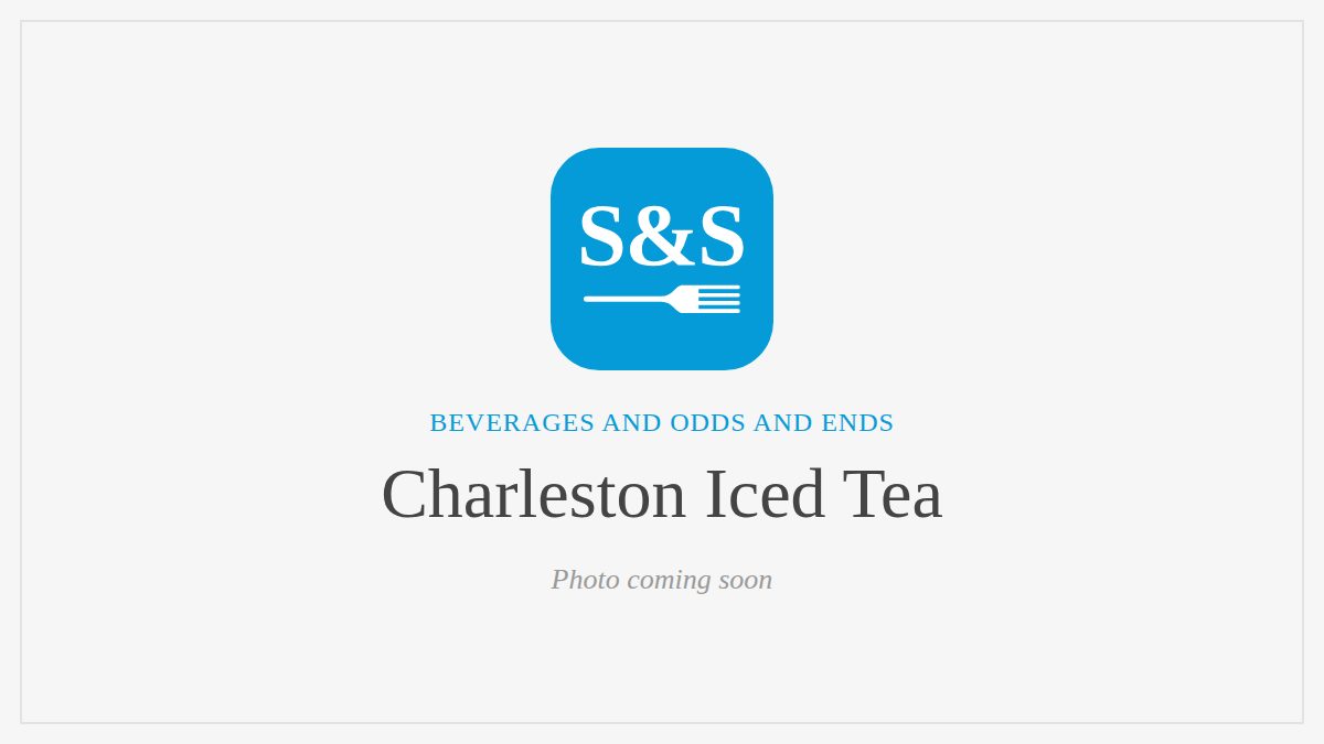 Steak and Seafood title card for Charleston Iced Tea, photo coming soon