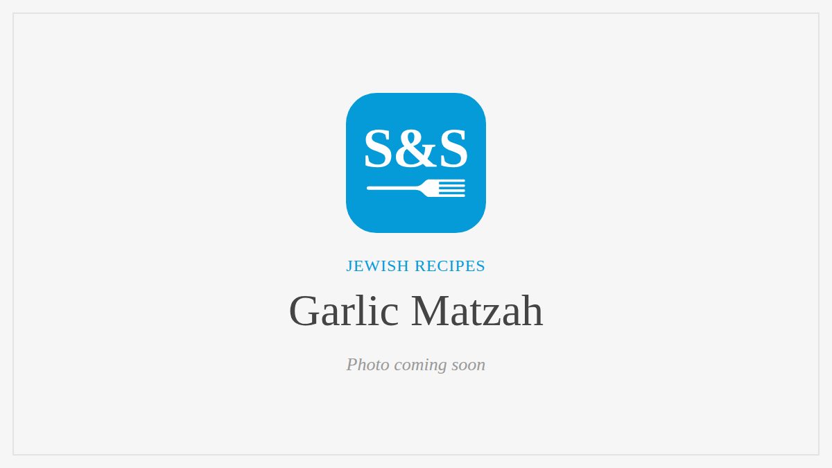 Steak and Seafood title card for Garlic Matzah, photo coming soon