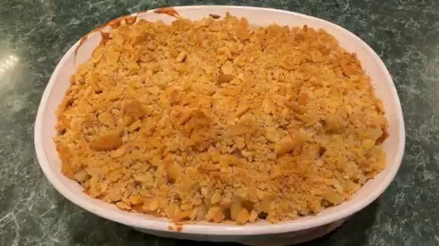 Grandma's Chicken Noodle Casserole by Alyson Hurley of Baking with Aly