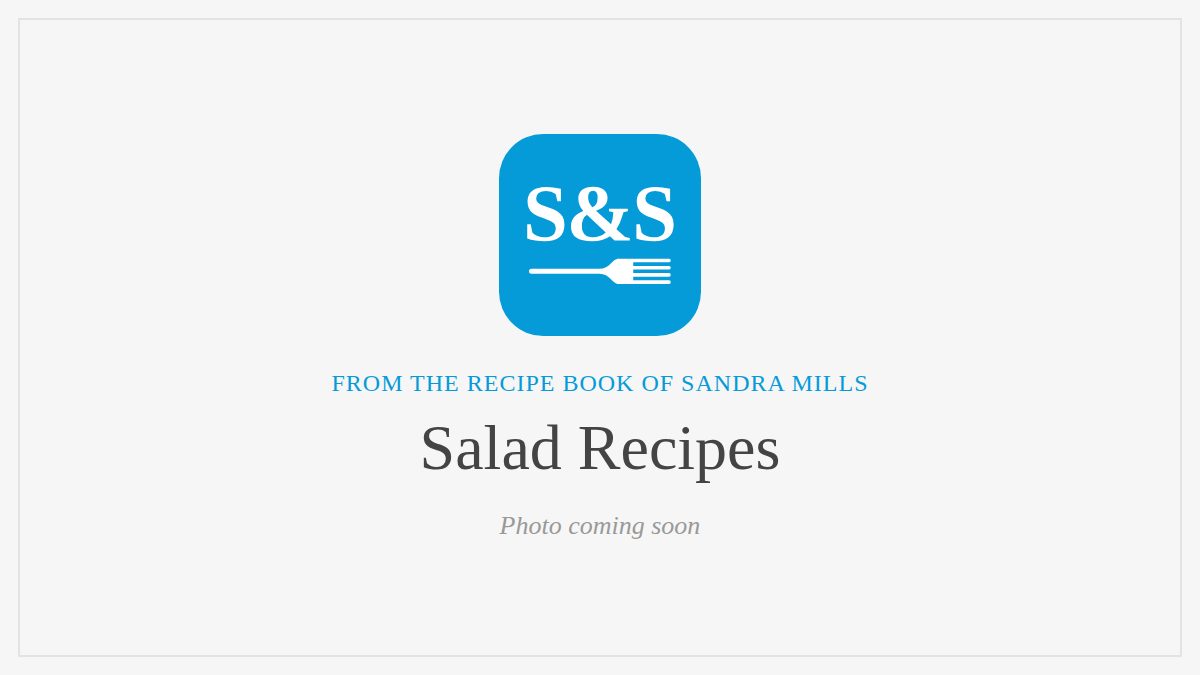 Steak and Seafood title card for salad recipes, photos coming soon