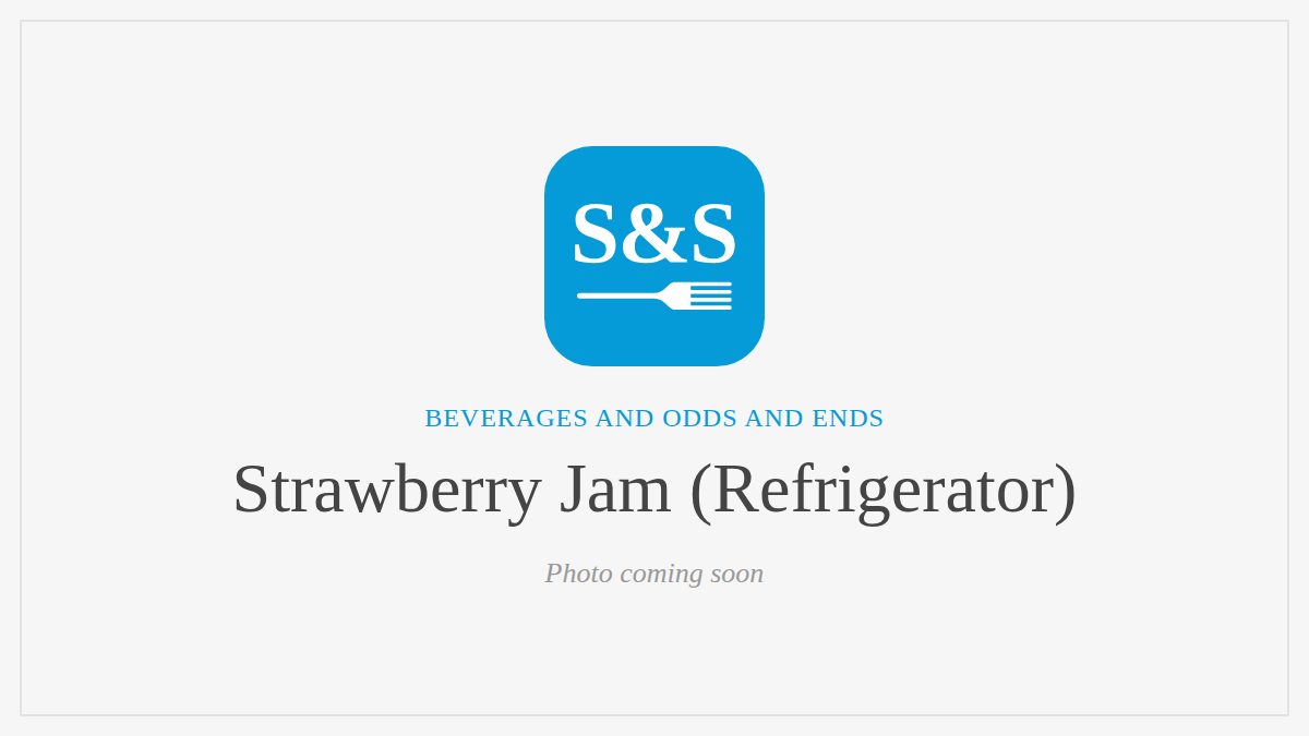 Steak and Seafood title card for Strawberry Jam (Refrigerator), photo coming soon